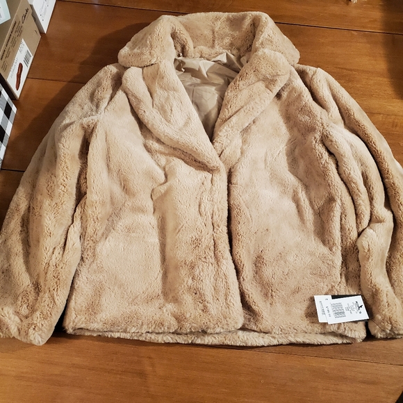 NWT Nine West Faux Fur Reversible Jacket
